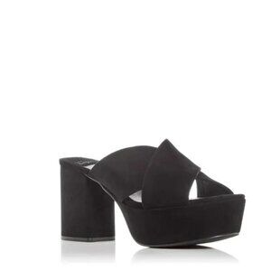 Jeffrey Campbell Black Suede Coerce Sandals Size 6.5